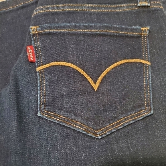 LEVI'S SKINNY DARK WASH STRAIGHT LEG STRETCH JEANS LOW RISE WOMENS SIZE 25 - Picture 5 of 12